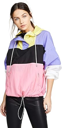 Retro color block windbreaker Clearance