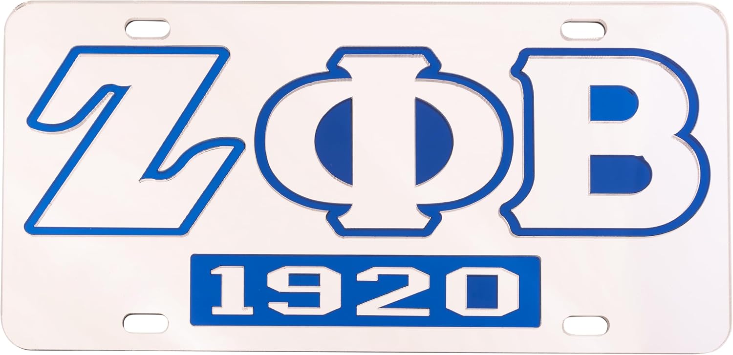 Desert Cactus Zeta Phi Beta Accessories Z Phi B Decorative Acrylic Car Tag for Front and Back of Vehicle (Tag - 7404)