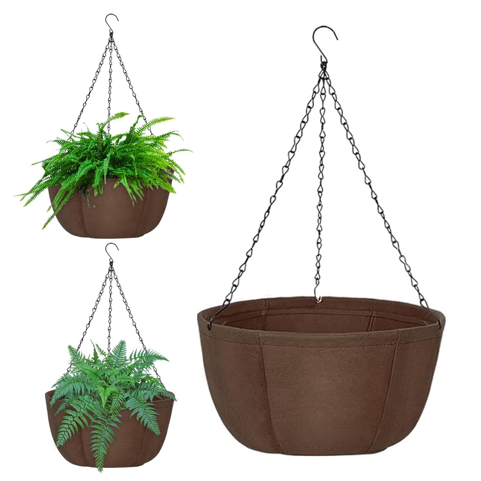 Pots de fleurs suspendus pour balcons étroits libérant l'espace au sol