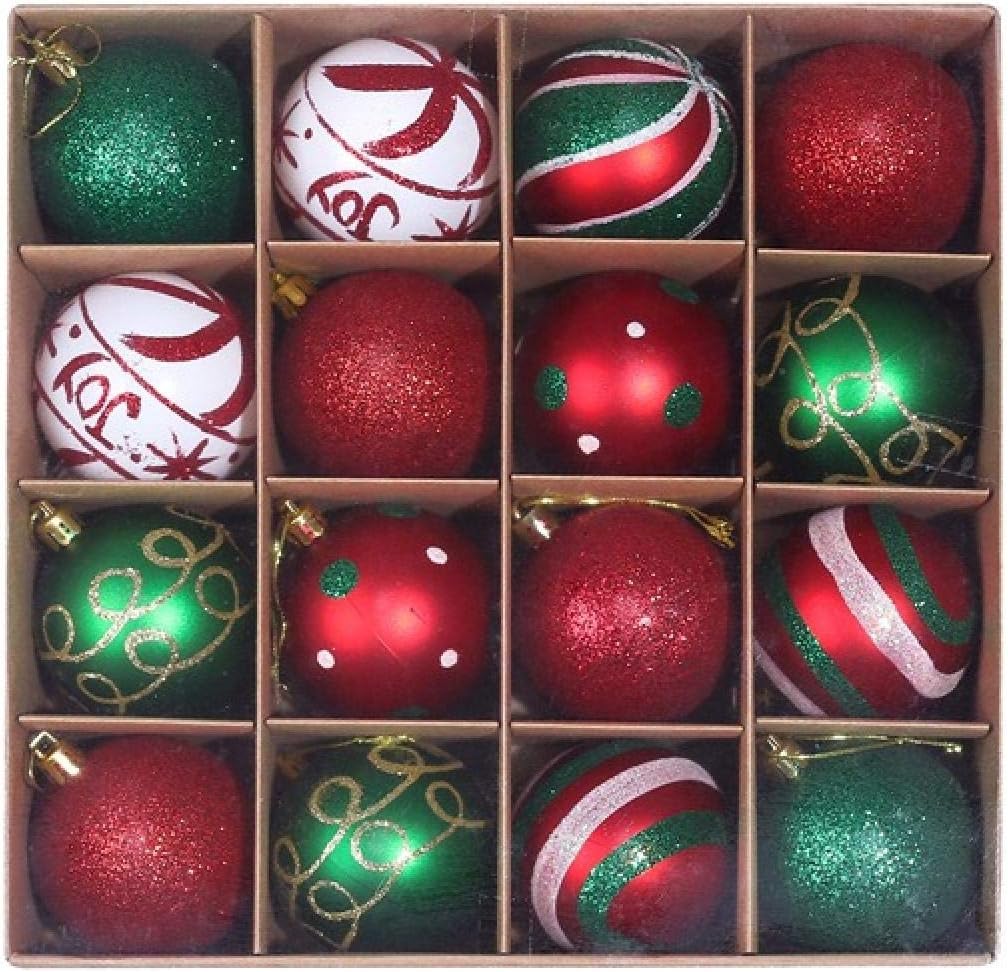 Christmas Tree Dynamite Pendant Christmas Supplies Gift Decoration Colored Ball 6cm 16 Box PVC Christmas Display Ball