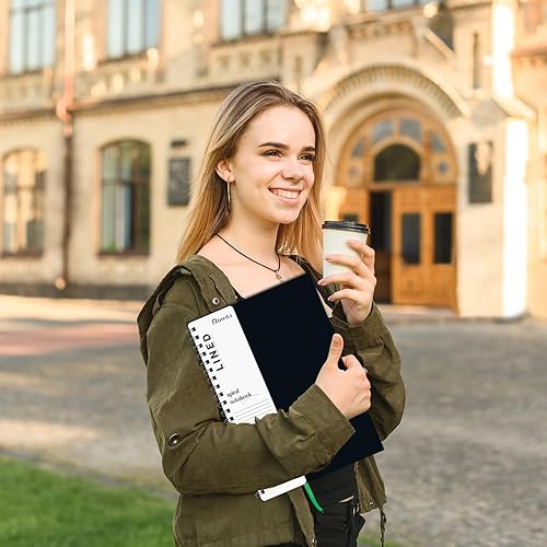 Miniatura 6 de Cuaderno grande de espiral de 8.5 x 11 pulgadas, paquete de 4 cuadernos rayados de 0.276 in, cuaderno de tapa dura de 120 páginas, cuaderno de papel