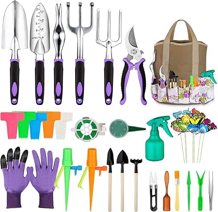 Tudoccy Garden Tools Set 83 Piece, Succulent Tools...