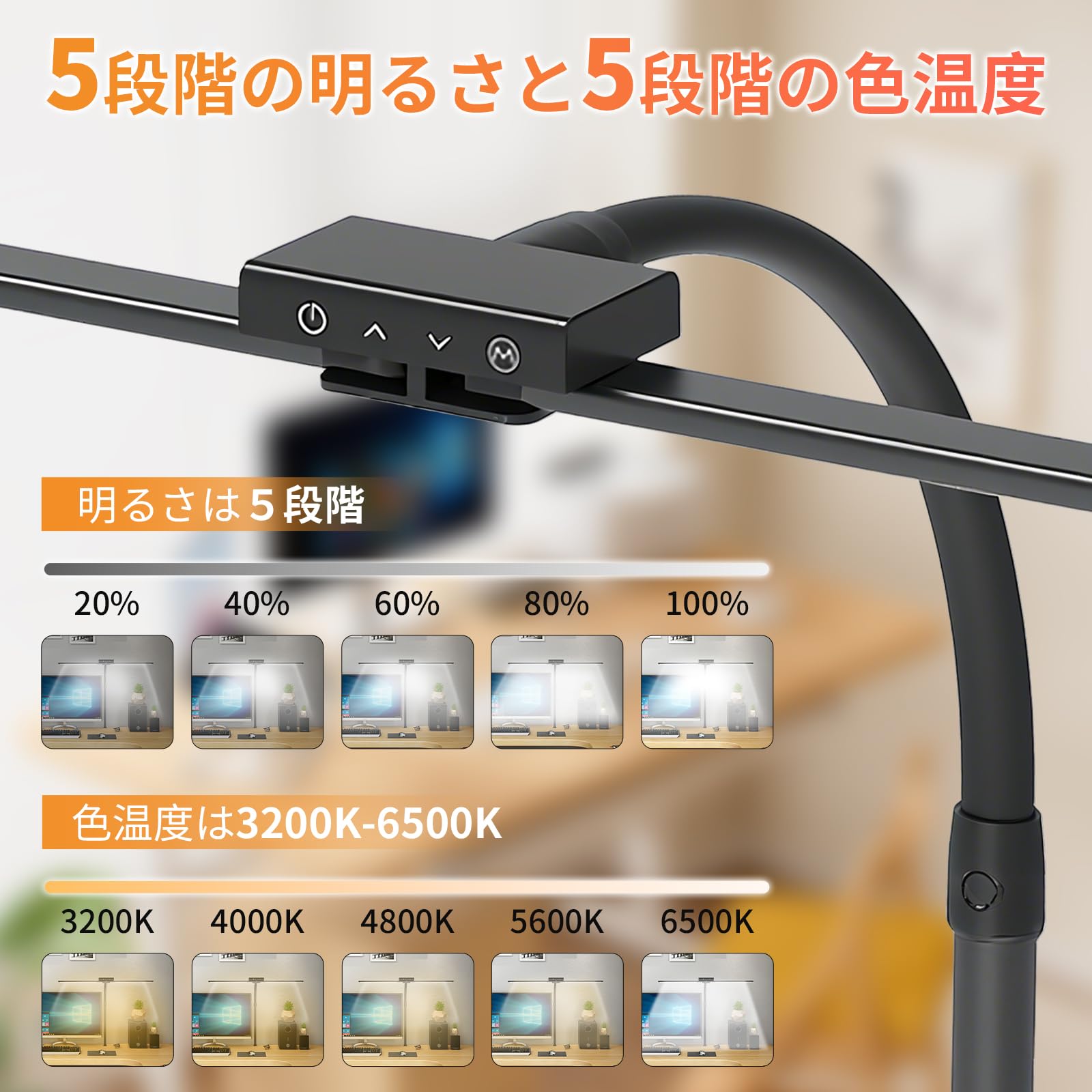 Amazon.co.jp: 【2025年新進化・収納便利】デスクライト LED クランプ