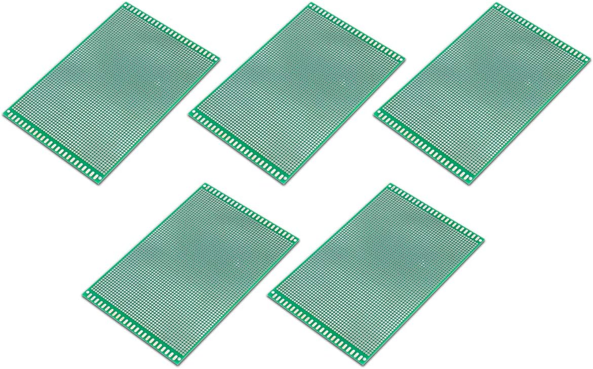 Electronicspices 12x8 cm Universal PCB Prototype Board Double-Side Green-1pcs