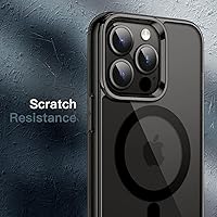 Vista 7 de JETech Funda magnética para iPhone 14 Pro de 6.1 pulgadas, compatible con carga inalámbrica MagSafe, a prueba de golpes, parte trasera transparente