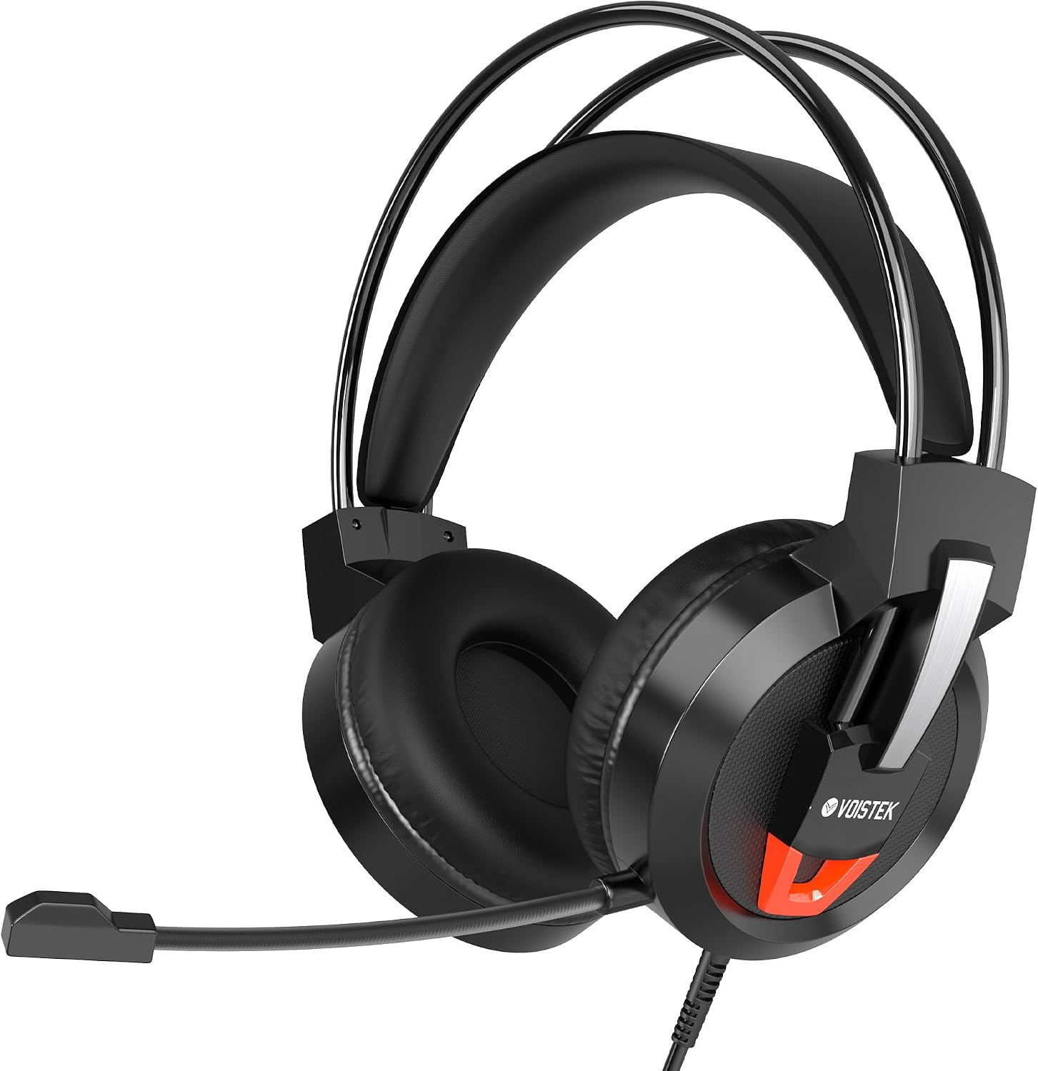 Voistek Gaming Headset with Cord,3.5mm Jack with in-Line Volume Control,Stereo Sound Wired Over Ear Headphones for Desktop, Laptop, Xbox, PS4/5,Lightweight Design