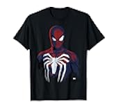 Spider-Man Game Painted Grunge Portrait T-Shirt