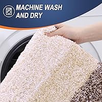 Vista 22 de OLANLY Juego de 2 alfombras de baño de 2 piezas, alfombras de baño de microfibra suave y absorbente y alfombra de inodoro con contorno