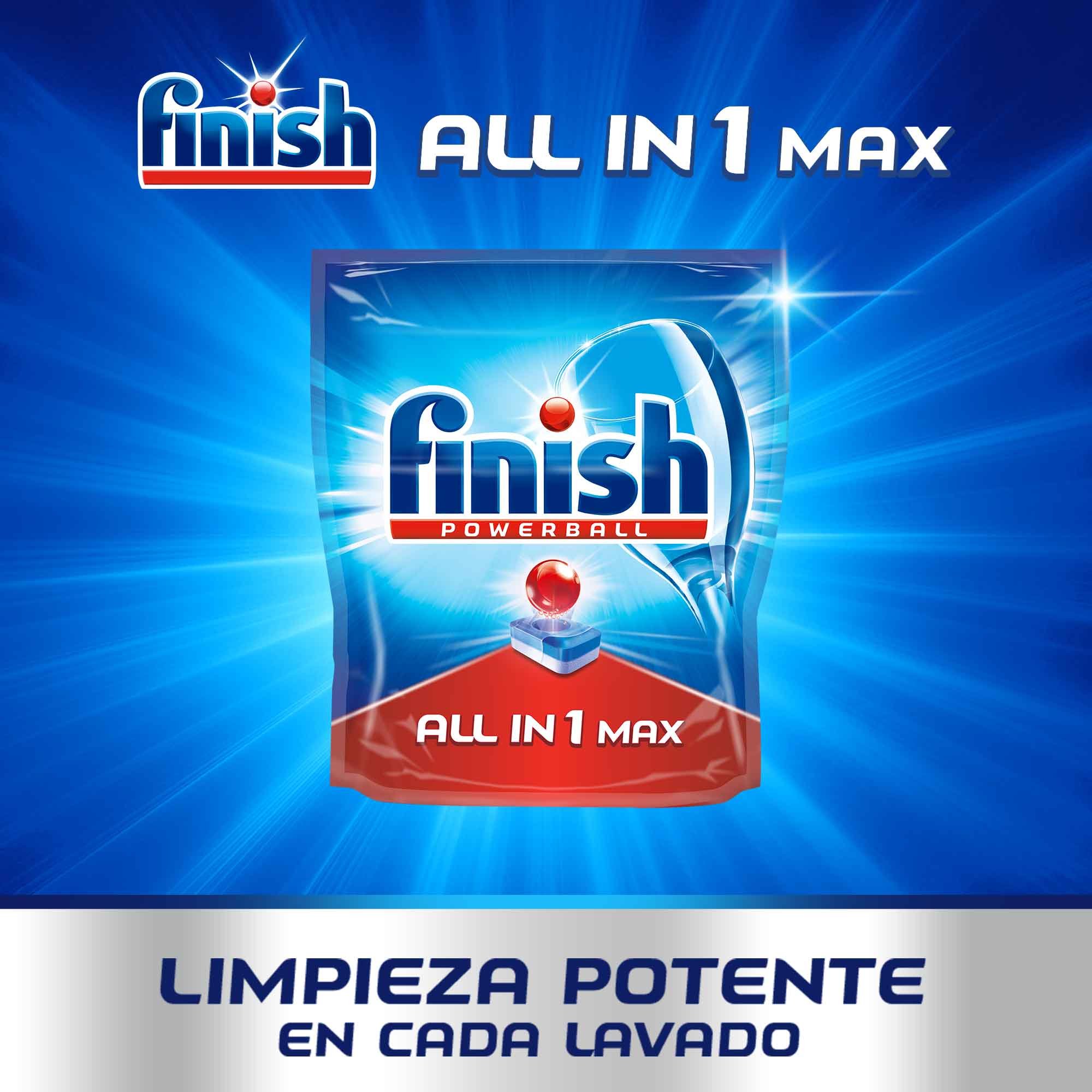 Pastillas Para Lavavajillas Finish Todo en Uno Regular (28 Dosis)