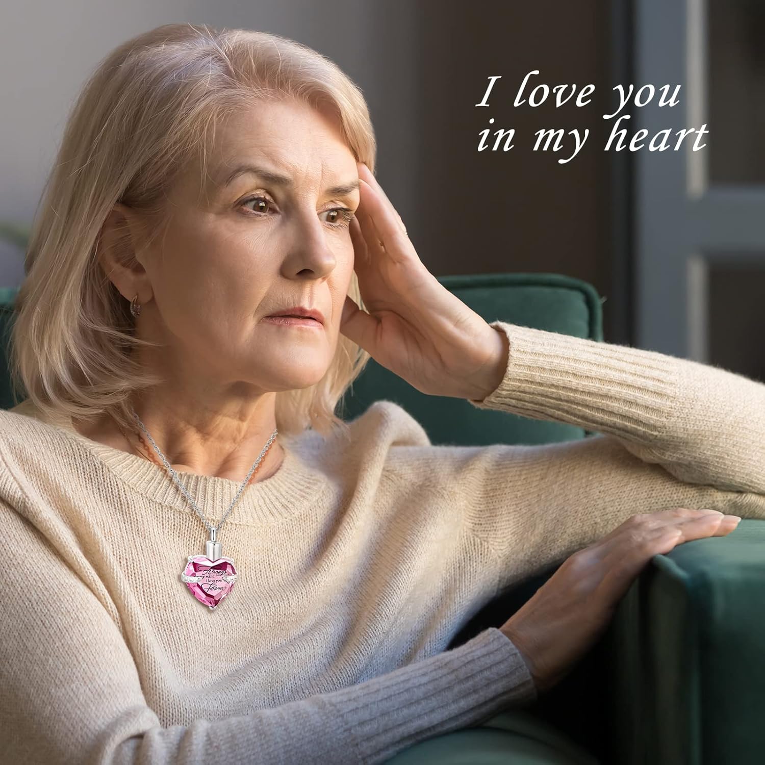 Fumete 5 Pcs Urn Necklace for Ashes Cremation Keepsake Necklace for Ashes of Loved Heart Cross Cubic Stainless Steel Memorial Locket Urn Keepsake Jewelry for Women Men, 5 Styles - Image 7