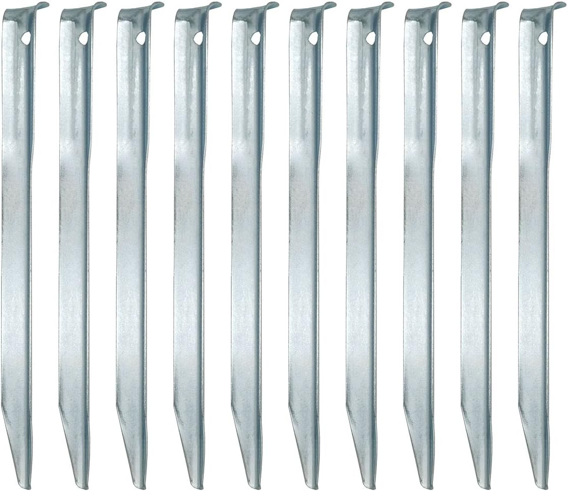 AMANKA Set 10 Piquets XL en Acier galvanisé 230x23mm Sardines