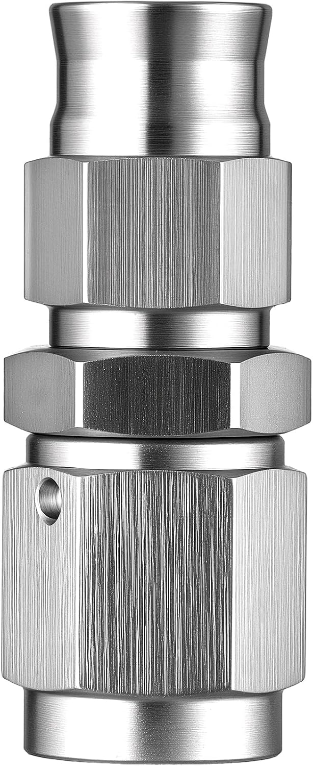 EVIL ENERGY Stainless Steel 4AN PTFE Hose End Fitting, 4AN 90 Degree Fitting for PTFE Hose Only, Silver