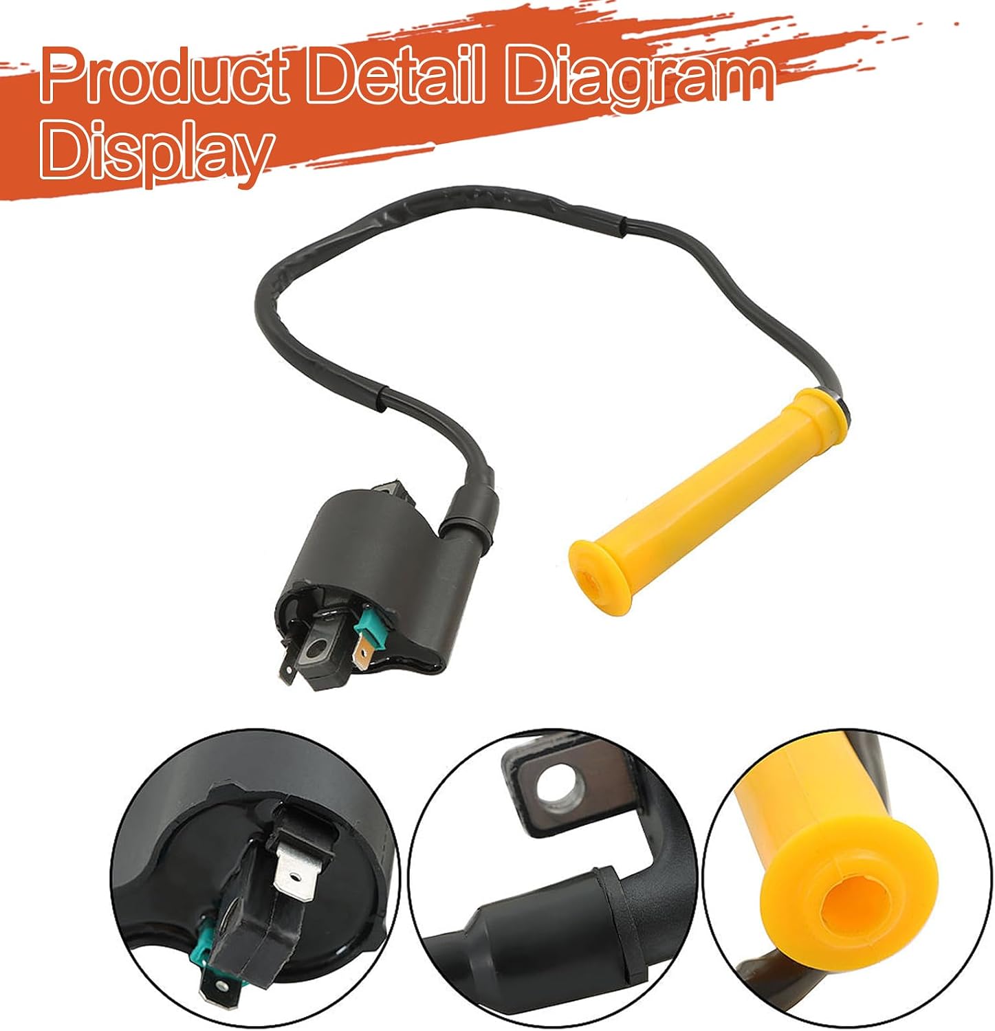 labwork Ignition Coil with Cap Replacement for Honda Rancher 420 TRX420 2007 2008 2009 2010 2011 2012 2013 Replacement for 30510-HP5-601