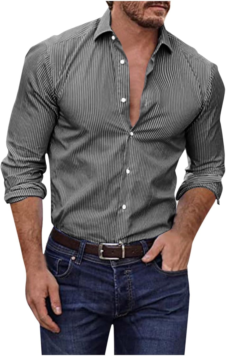 JACK & JONES Herren Jeans JJIEDDIE - Loose Fit Mit Slim Passform & Tiefem Bund