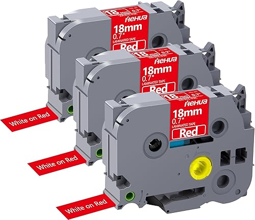 Vista 31 de Hehua Tze - Cinta negra laminada de 0.945 in y 0.94 pulgadas compatible con Brother P-Touch TZe-354 TZe354 TZ-354 TZ354 etiqueta para Ptouch PT D600