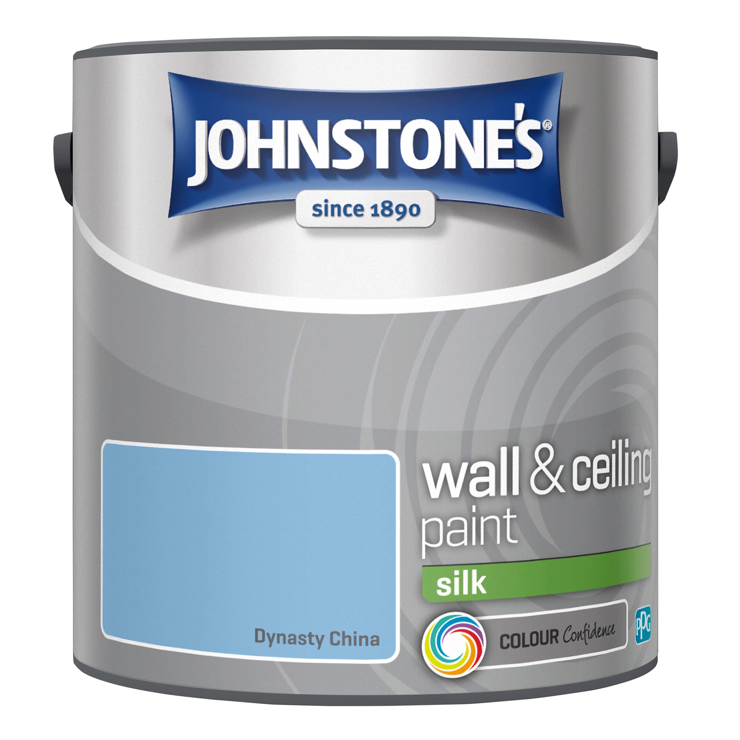 Johnstone's - Wall & Ceiling Paint - Dynasty China - Silk Finish - Emulsion Paint - Fantastic Coverage - Easy to Apply - Dry in 1-2 Hours - 12m2 Coverage per Litre - 2.5L