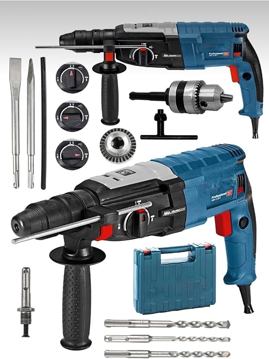 Alman Seri 3000W Çelik Şanzuman Bakir Sargılı 2-28 Kırıcı Delici Hilti Matkap 5 ADET UÇ