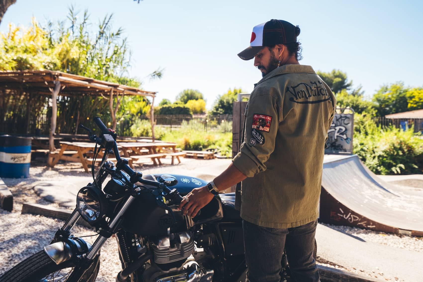 Chaqueta de algodón fina para hombre Rebel