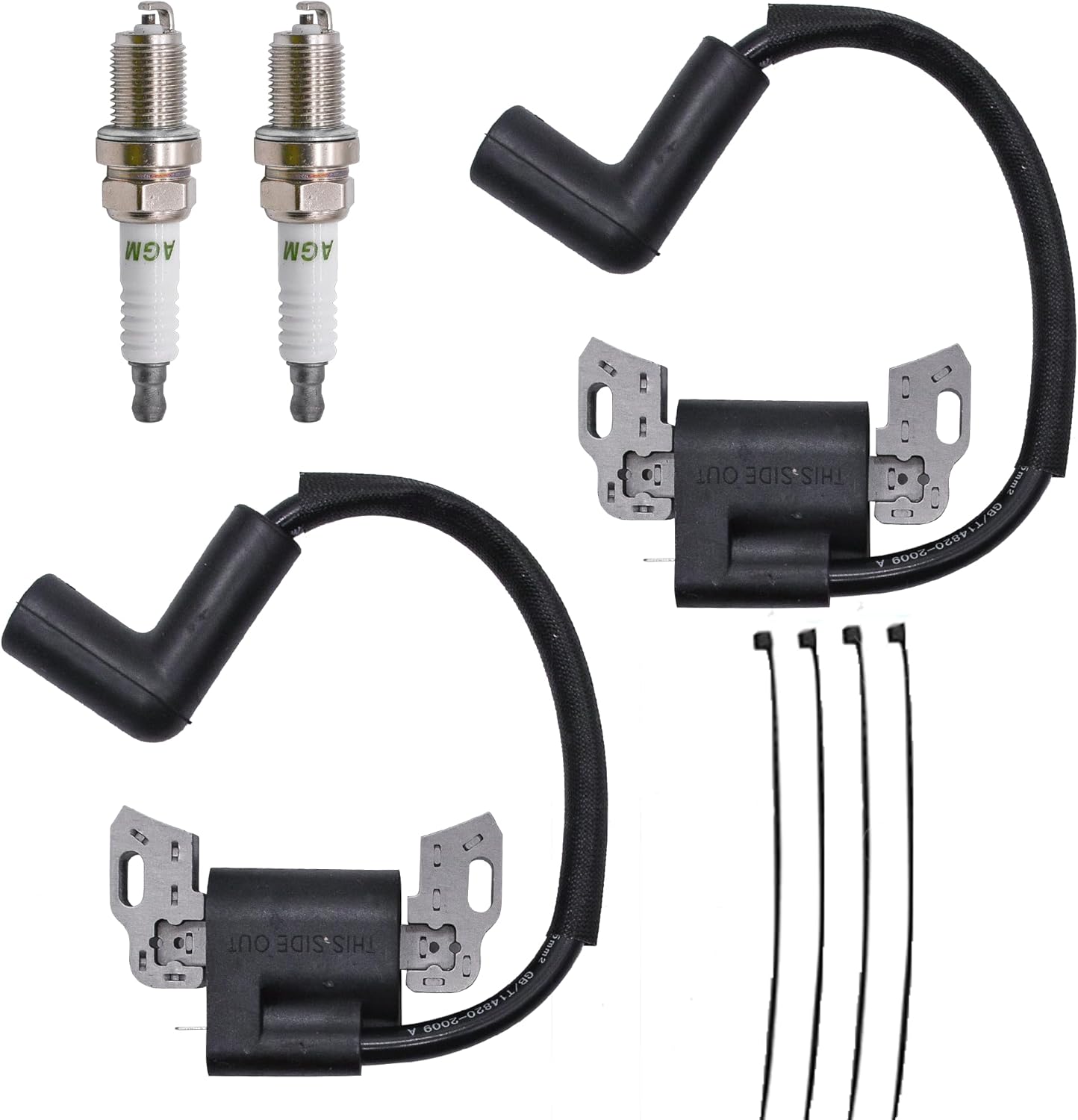 593872 Ignition Coil Compatible with 08P502 09P602 09P702 450E 550E Series Engines，Replace for 595009 593381 798534 799582 Model Lawn Mower