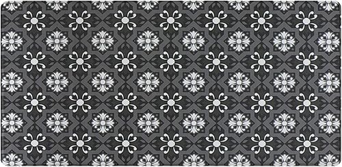 Qsy Tapetes de piso para cocina, anti-fatiga, cómodos, con bordes biselados de espuma de policloruro de vinilo (PVC), antideslizantes, impermeables,