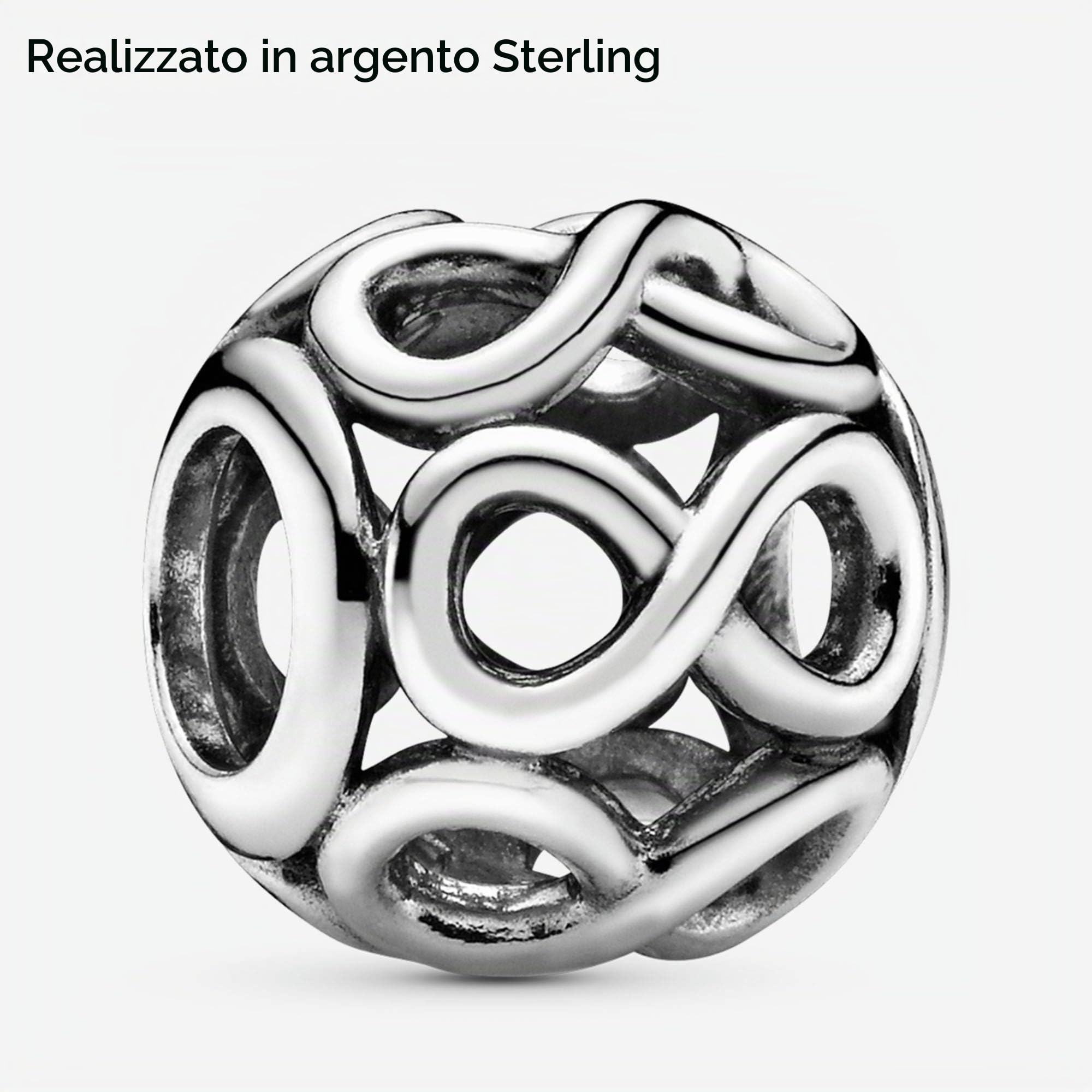 Pandora Charm impronta digitale 798869C00 argento donna & Charm 791872 Infinity Sparkle