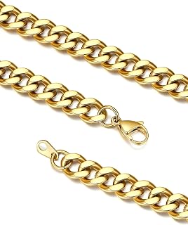 ChainsPro Cuban Link Chains for Men, Stainless Steel Hip Hop Miami Necklace