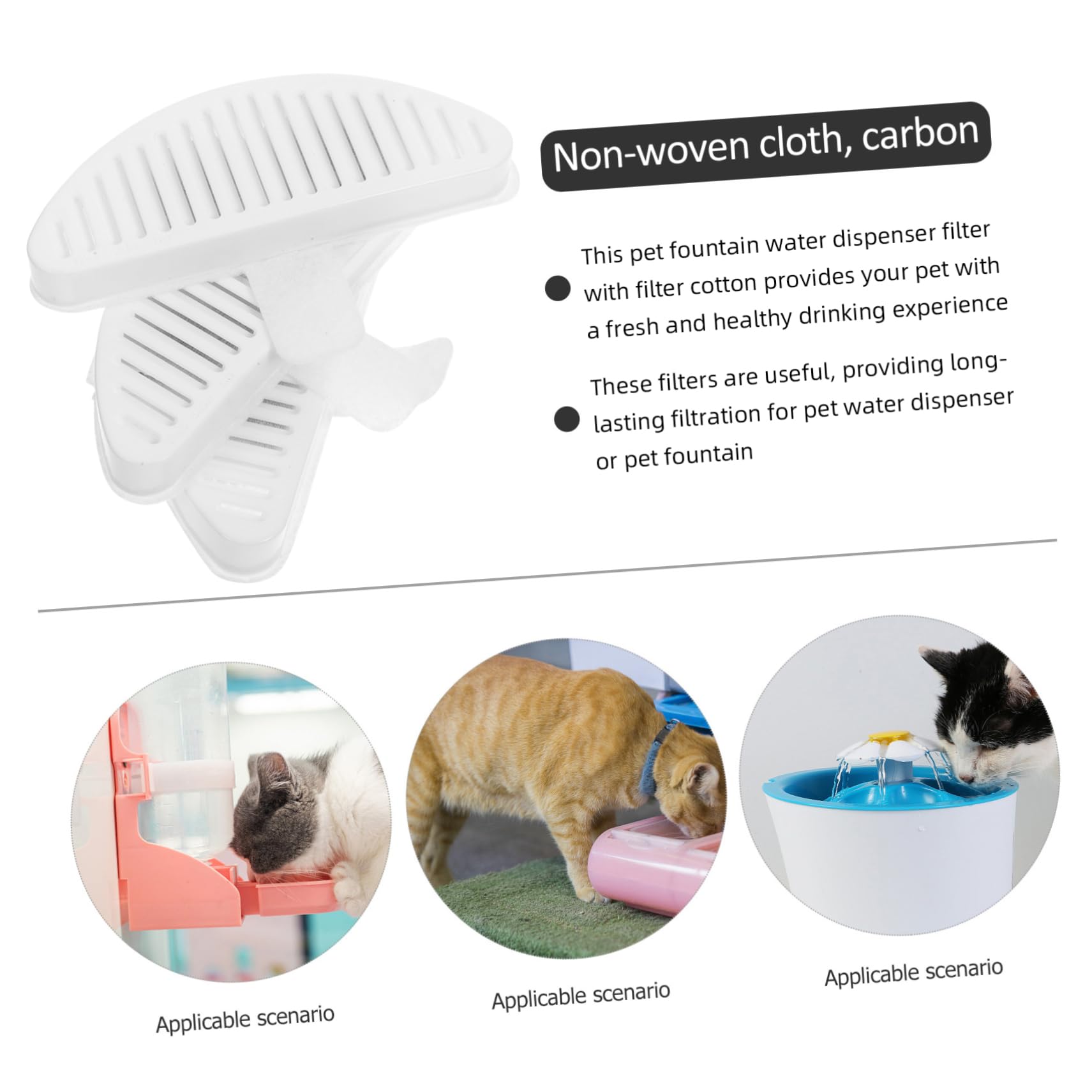 Happyyami 5sätze Cats Fountain Filter Teiliges Kompatibel Mit Trinkbrunnen Wiederverwendbare Wasserfilter Für Katzen Einfacher Einbau Effektive Filtration Für Zuhause Und Tierhandlungen