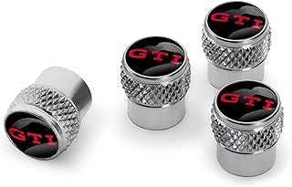 Volkswagen 000071215Q Valve Caps GTI Design Logo Lettering *** for Rubber and Brass Valves ***