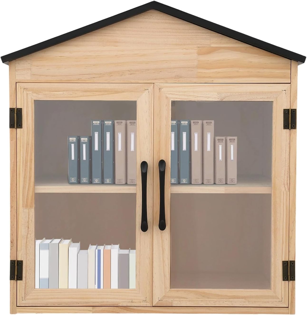 Little Library Box Outdoor Kit Solid Wood Free Little Library Waterproof Blessing Box for Community Sharing, Schools (20"×14.3"×21.85")