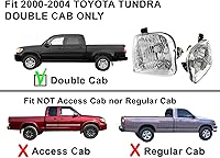 Vista 2 de Auto Parts Avenue Reemplazo de faro para 2000 2001 2002 2003 2004 Tundra (solo modelo de doble cabina) 2001 2002 2003 2004 Sequoia par lado derecho