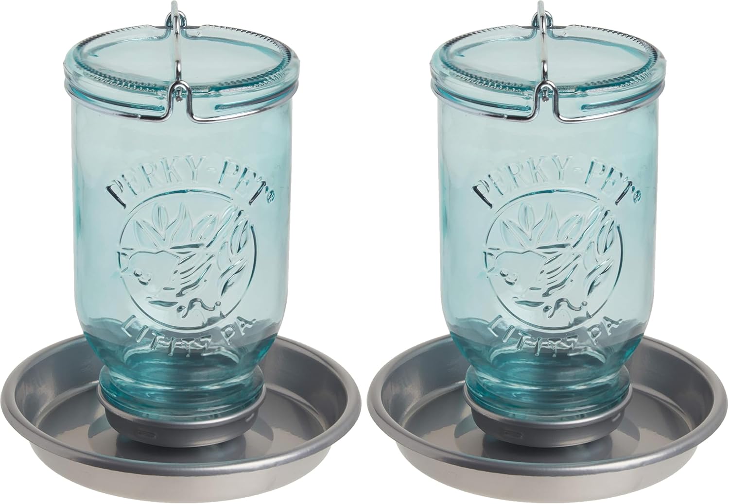 Perky-Pet 1 Mason Jar Wild Bird Waterer 783, Blue