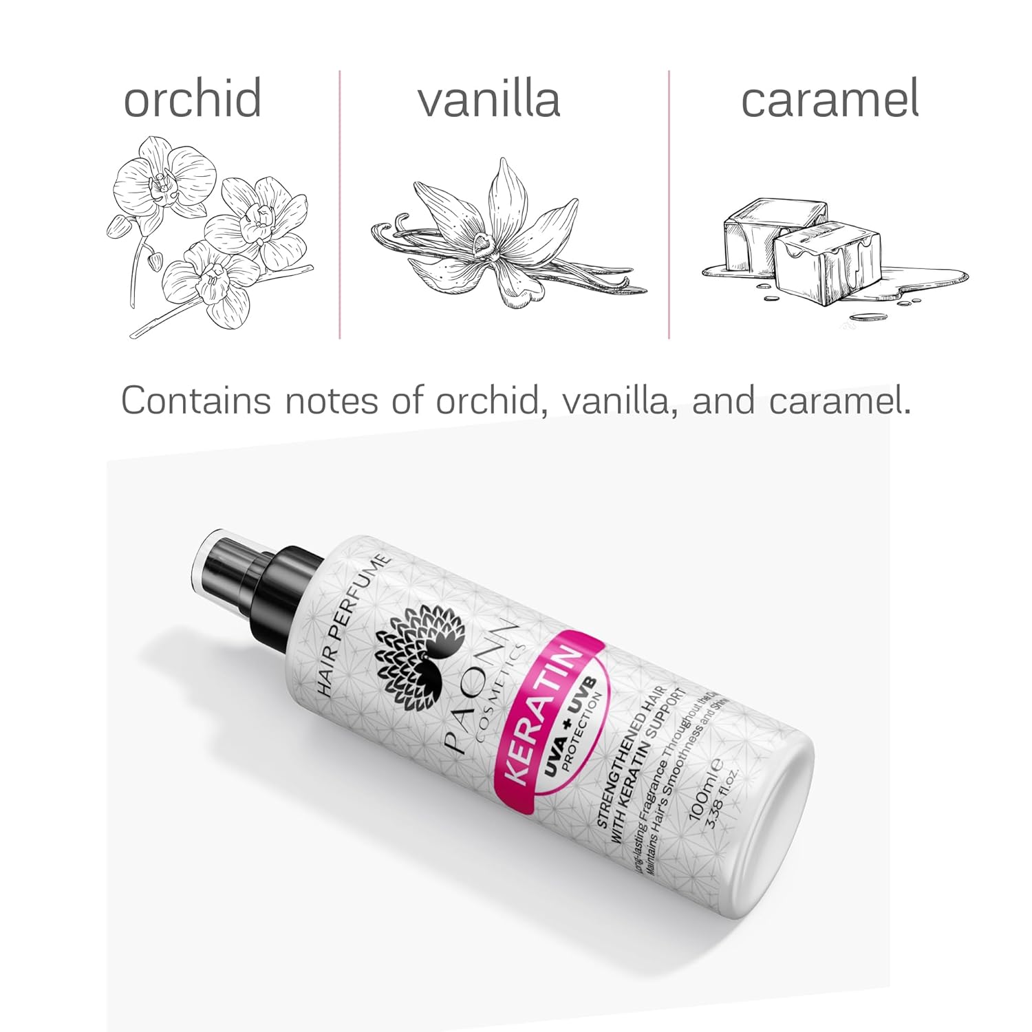 Keratin Hair Perfume, Keratin-Enriched Mist, UVA & UVB Protection Fragrance, Long-Lasting Scent, Hair Care Smoothness & Shine image 2 of 9 B0DJMZ6BRK