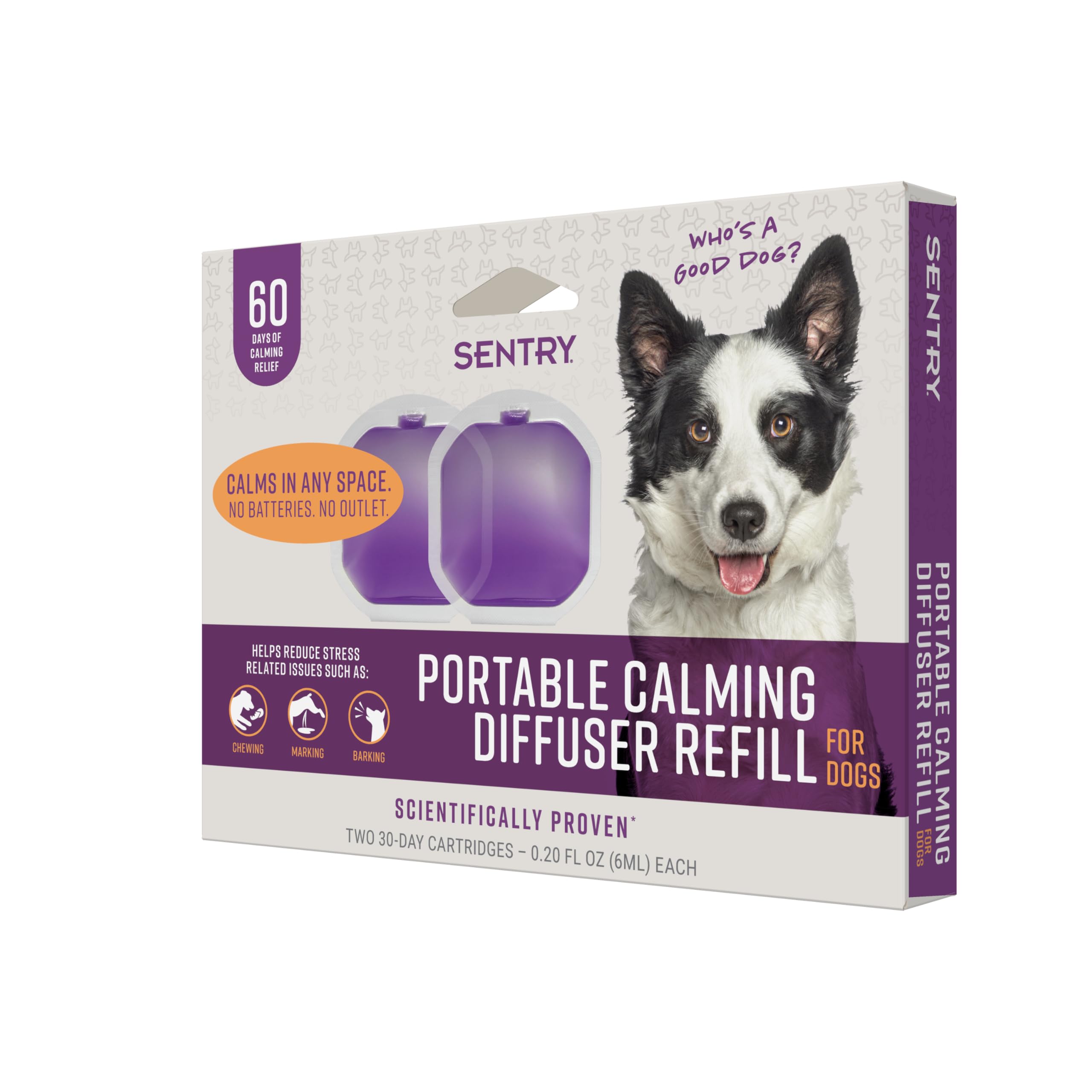 Sentry Portable Calming Diffuser Refill for Dogs, 60-Day
