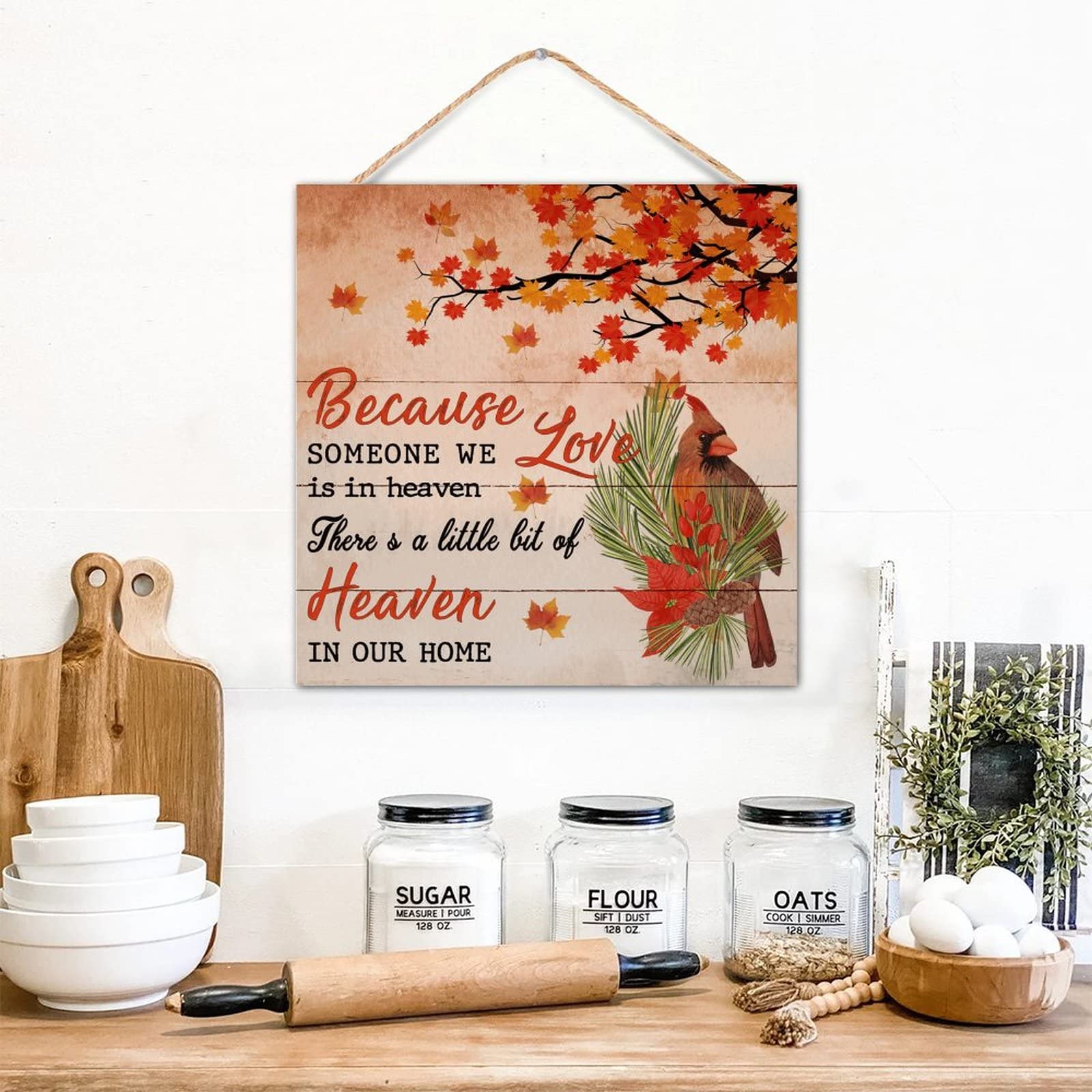 Décoration murale pour salle à manger panneau bois rétro 30,5 cm