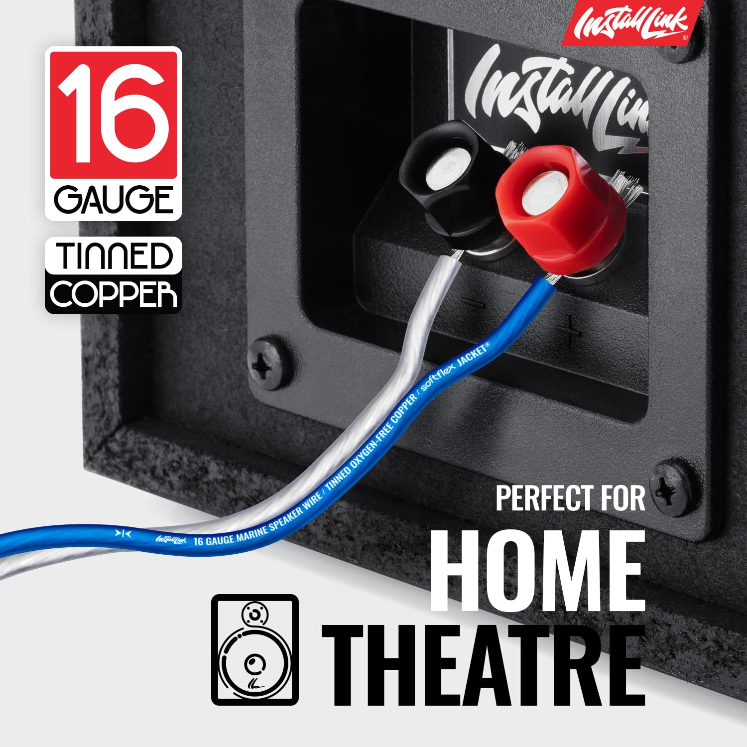 Amazon.com: Install Link 16 AWG Gauge (Tinned OFC) Marine Speaker