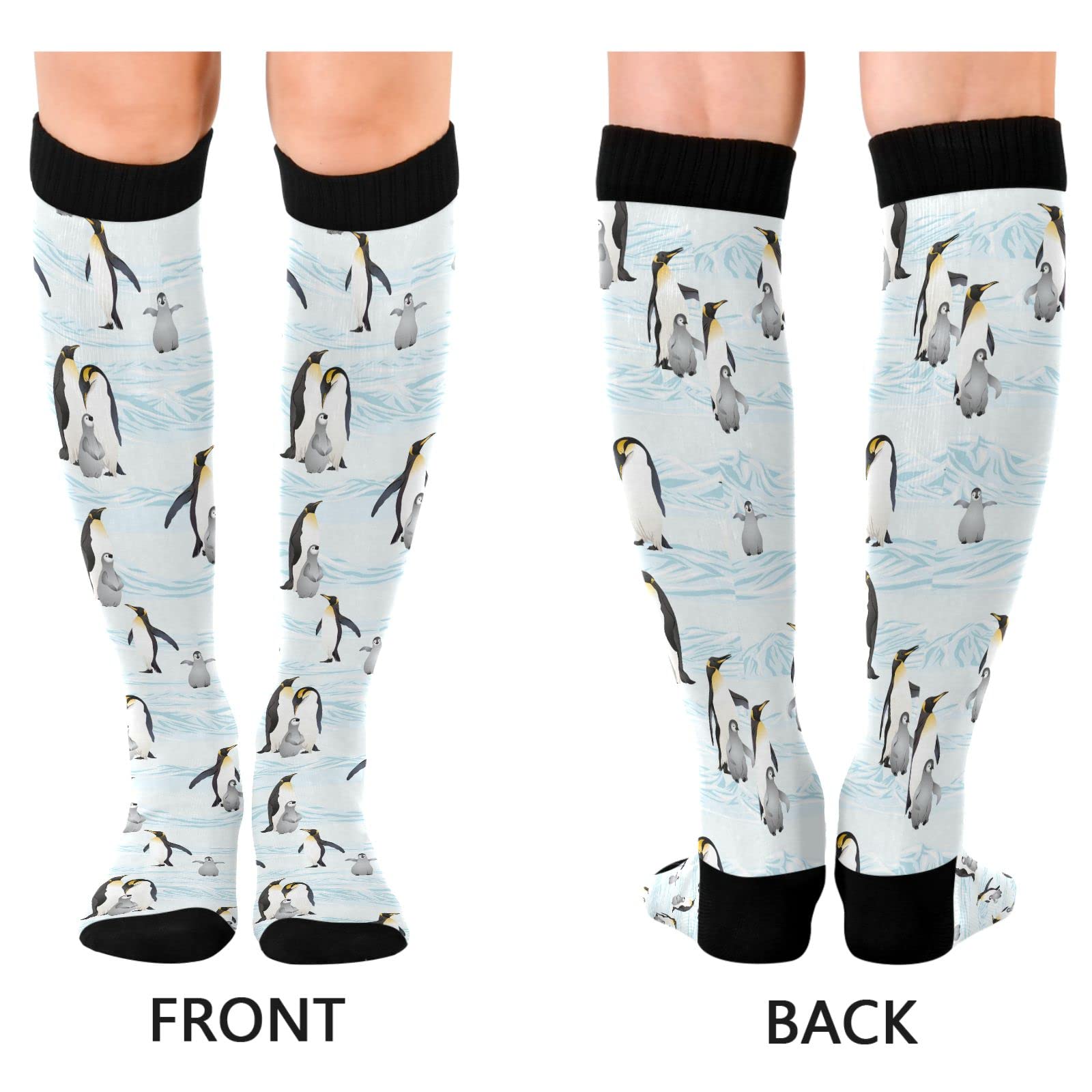 Wusikd Penguins Compression Socks for Women and Men Circulation Long Socks for Athletic Running 1