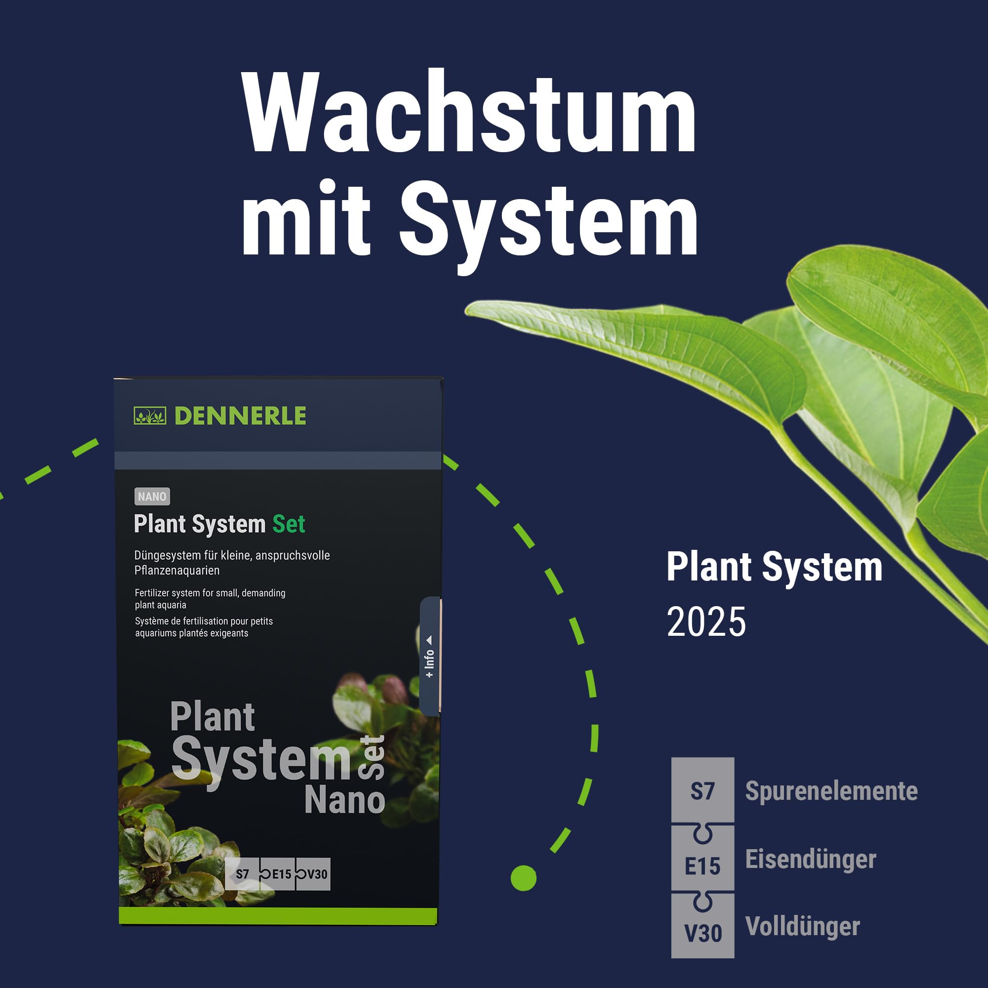 Dennerle Plant System Kit Nano - Système d'engrais pour plantes d'aquarium somptueuses