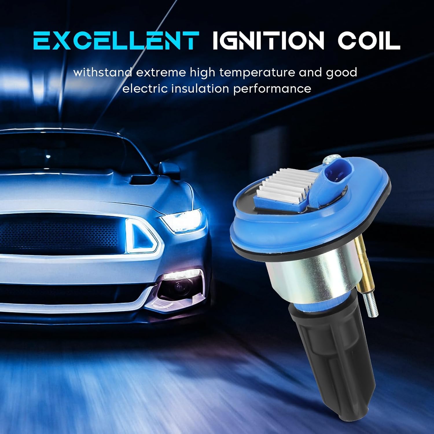 Blue Set of 6 Ignition Coil Pack Compatible with 04-06 GMC Canyon, 02-05 Envoy, 04-06 Chevy Colorado, 06 Isuzu i-280, 07-08 i-290, 06 i-350, 05-09 Saab 9-7, 04-05 Buick Rainier Replace UF303 C1395