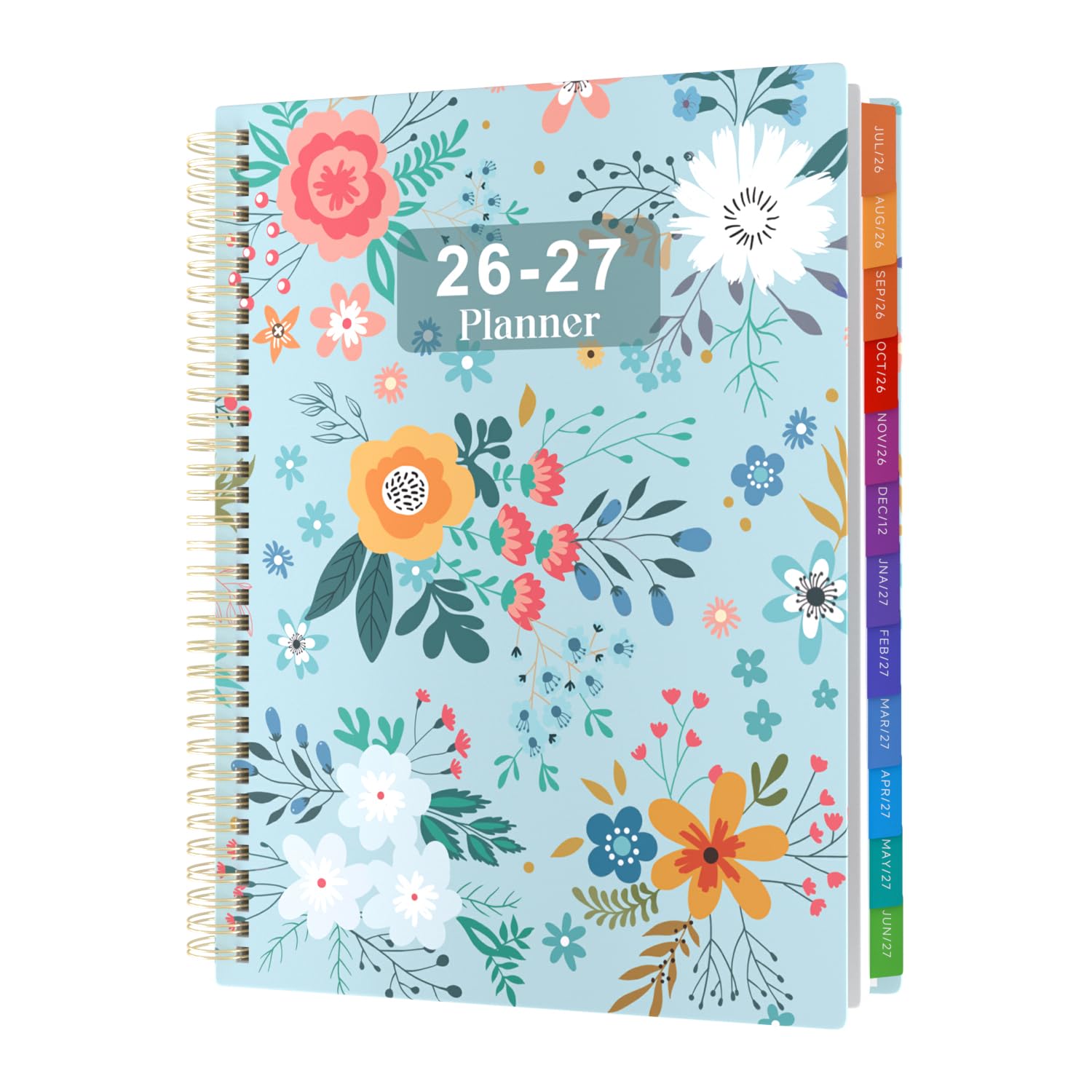 Academic Diary 2026-2027 Week to View A4 July 2026 - June 2027, Weekly Planner 2026-2027 with Tabs, Mid Year Work Diary, Hardcover Spiral Twin-Wire Binding, 100gsm Thick Paper for School Teachers