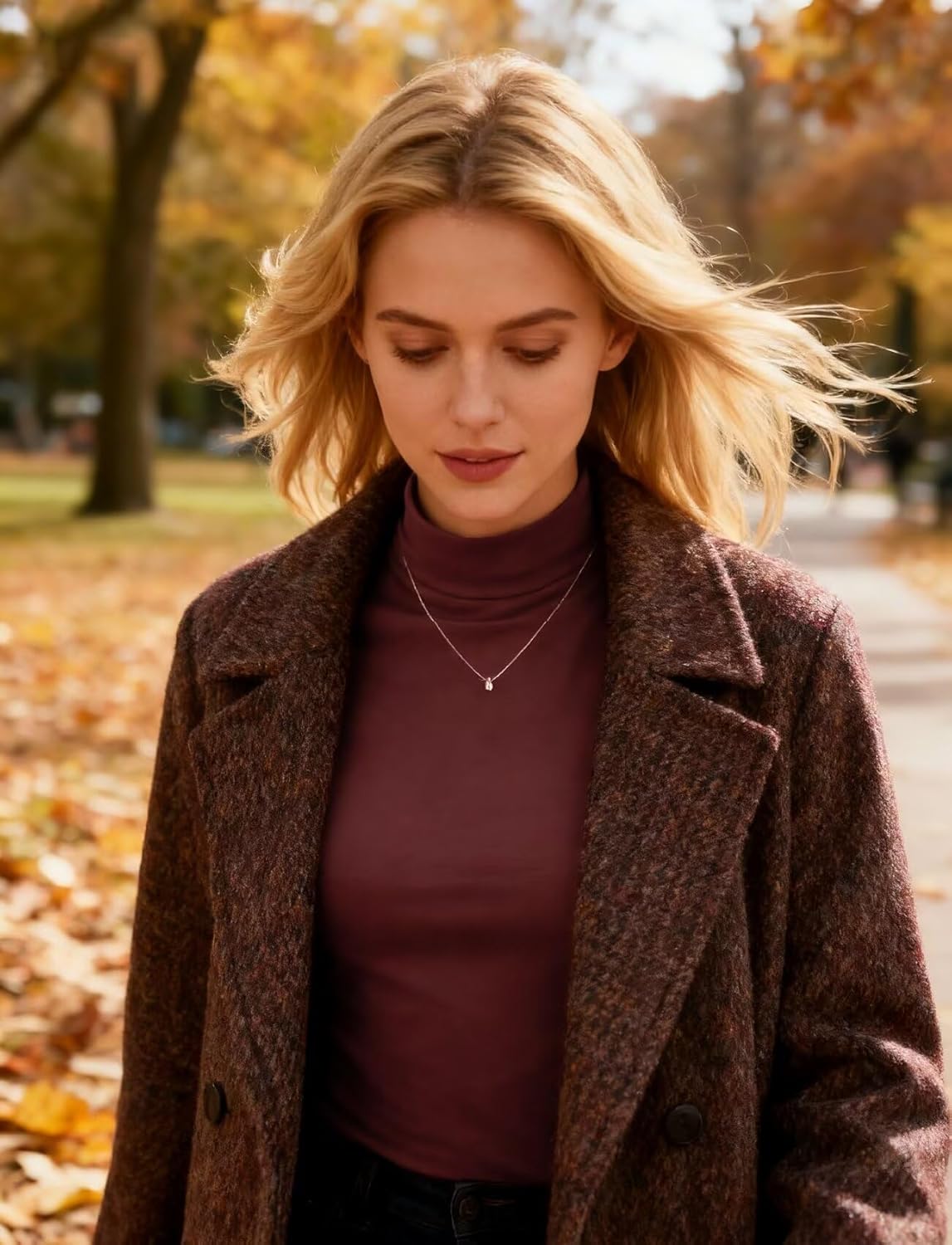 Long Sleeve Turtleneck Women - Mock Neck Basic Shirts Thermal Undershirt Lightweight Base Layer T-Shirt - Image 4