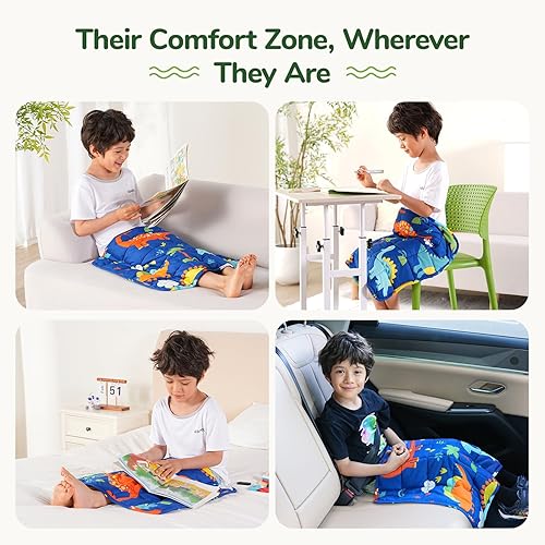 Miniatura 41 de Sivio Weighted Blanket,Cotton and Minky Fleece Throw Blanket with Beads, Reversible Heavy Blanket, 5lbs 36x48 Inch, Pink Cat