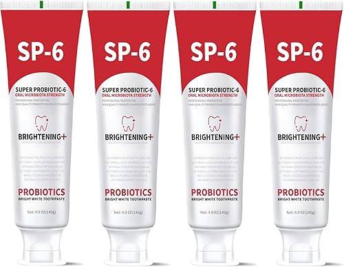 Miniatura 10 de Pasta dental blanqueadora probiótica SP-6, fórmula mejorada con 6 probióticos para blanquear los dientes y la salud de las encías, seguro