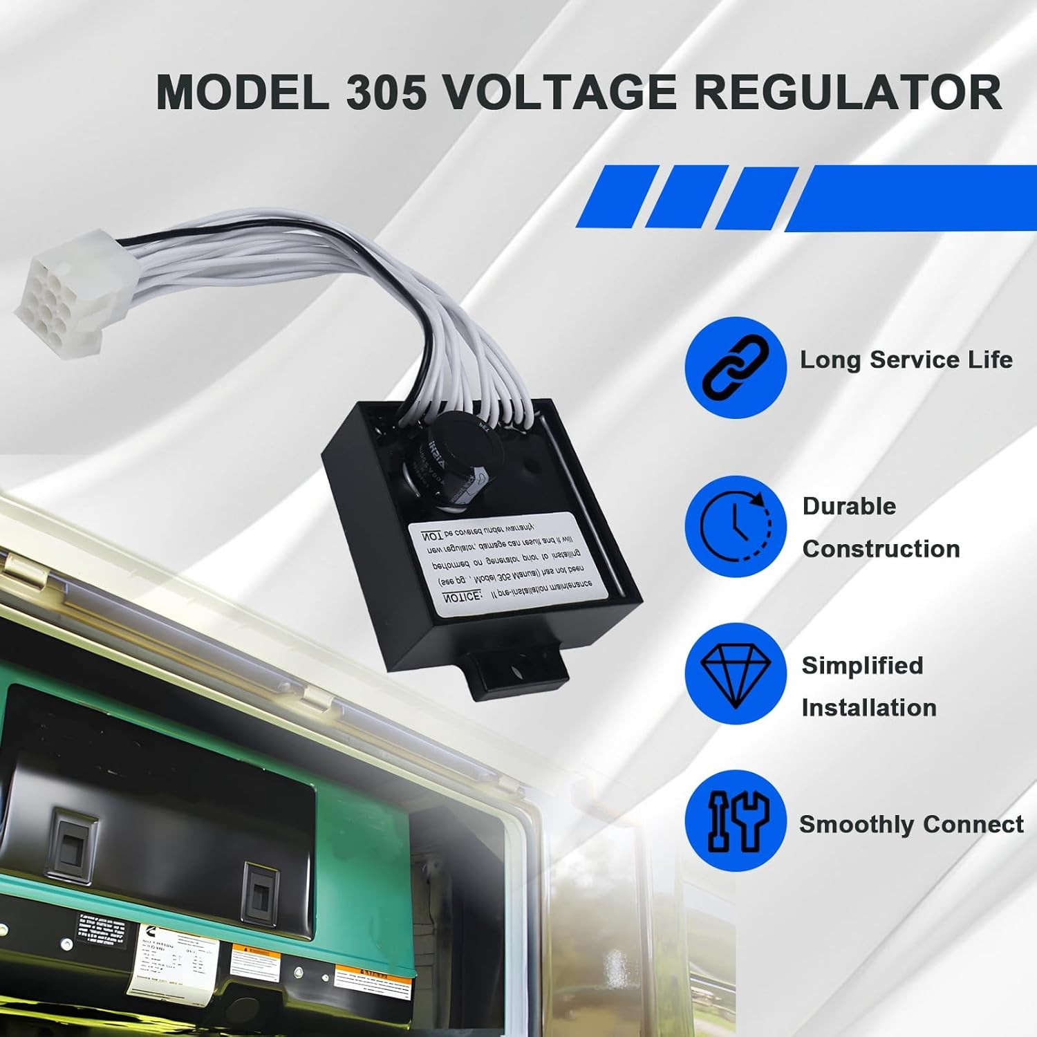 Upgrade Model 305 Generator Voltage Regulator Fit for Onan Emerald Marquis Microlite Series Gen Sets Replace# 305-0809-01 305-0851 305-0782-01 305-0830-01 305-0826