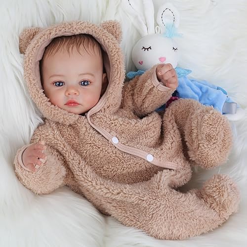 Miniatura 2 de Reborn - Muñeca de bebé realista de 18 pulgadas, de silicona, con cuerpo de vinilo suave, puede nadar con accesorios, regalos para niños de 3 años