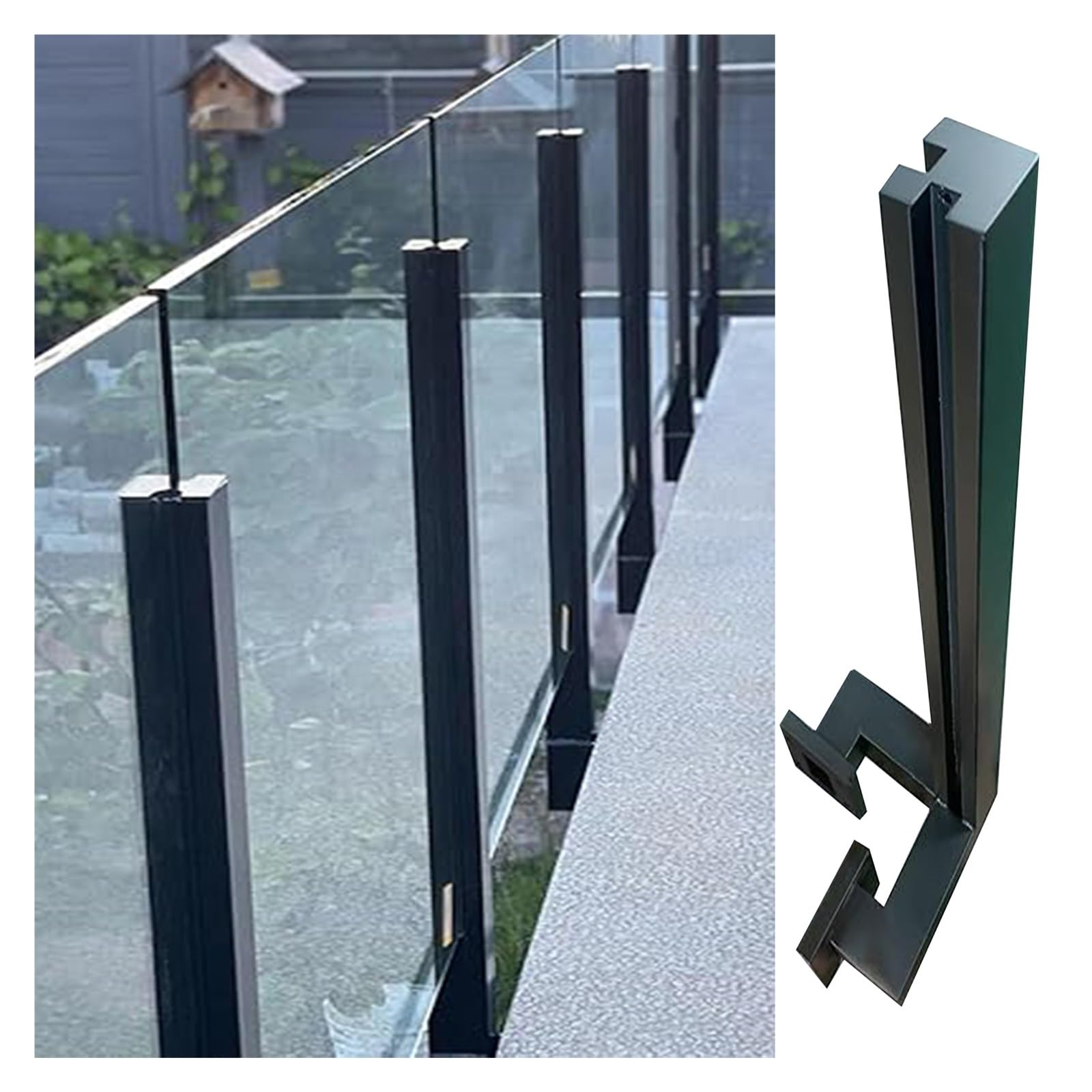 Słupek balustradowy ze stali nierdzewnej do montażu bocznego, wiatroszczelna kolumna ogrodzeniowa na taras patio i balkon – trwałe rozwiązanie barierowe na zewnątrz