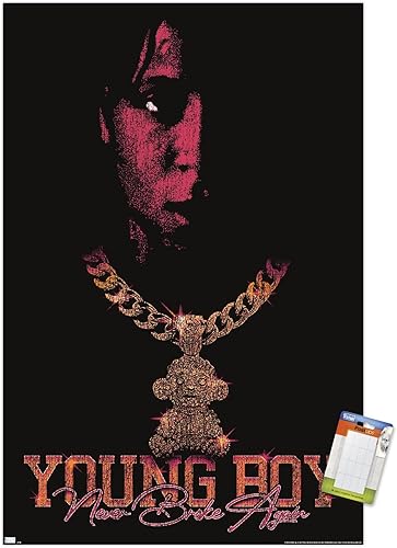 Trends International NBA Youngboy - Póster de pared sagrada, 22.37 x 34.00 pulgadas, paquete de póster y montaje prémium
