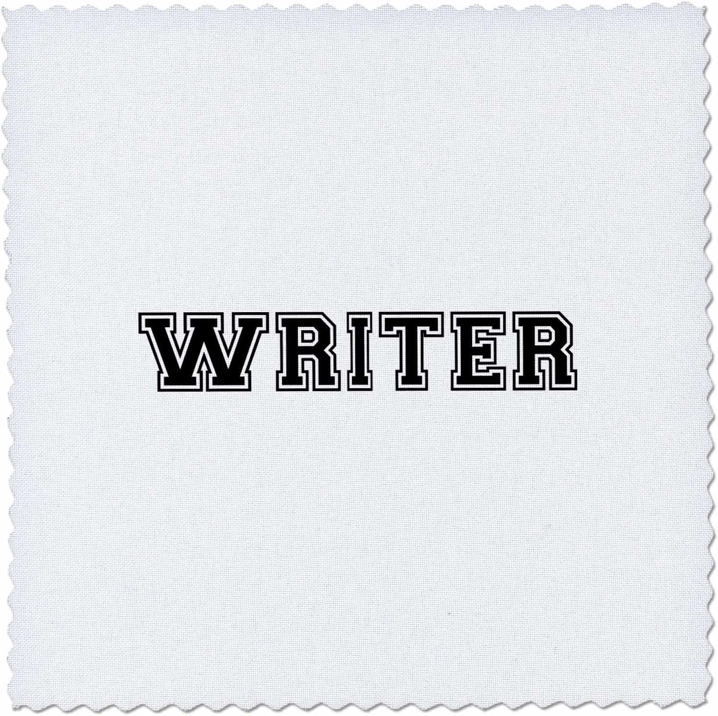 3dRose Writer and Proud - I Love My Writing Job and Profession Work Pride Gifts - Author Journalist Blogger 25x25 inch Quilt Square