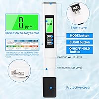 Vista 8 de Medidor TDS 4 en 1 2025, medidor TDS, medidor digital de agua, preciso y confiable, medidor de agua, medidor TDS EC y temperatura (° C/° F)