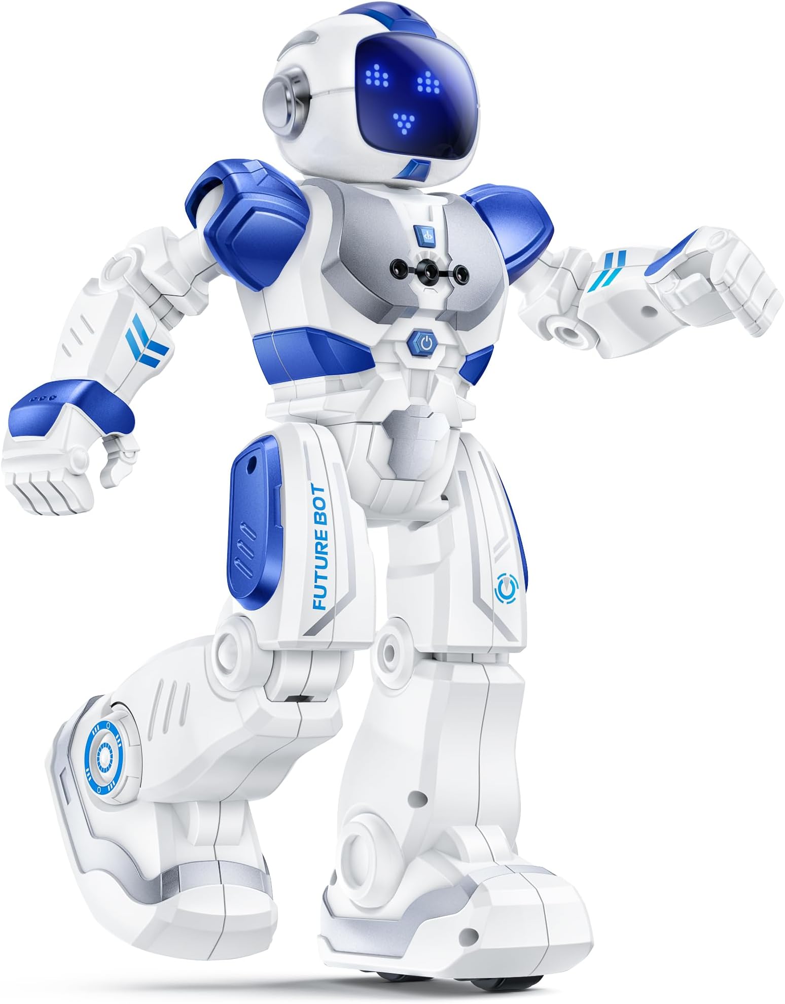 6088 Robot toys for kids, Programmable Remote Gesture Sensing & APP Control, Interactive LED Face, Dancing Singing Rechargeable Smart Robot, Birthday Present for Age 3-6 Year Old Boys Girls, Blue