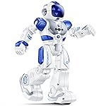 Ruko 6088 Programmable Robot with APP Control, Remote Control, Gesture Sensing Control, Rechargeable Robots Toys for Boys and Girls, Interactive LED Faces, QA Games for 3 4 5 6 Years Kids, Blue